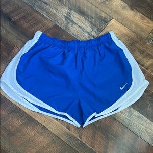 Nike Women's Athletic Shorts in Blue and White